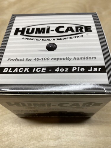 HUMI-CARE Black Ice Cigar Humidor Humidification Beads - 4 oz 4 Piece Pie Jar - Picture 4 of 12