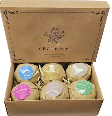 100% Natural 6 Pack Bath Bombs, 1 Pair of Socks, 1 - Lace Scarf,  All by VINAKAS