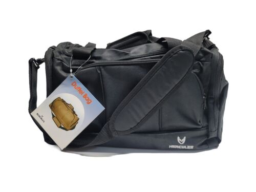 Hercules Luggage Inc Sports Duffle Bag 18" Black New Heavy Duty Polyester  - 第 1/14 張圖片