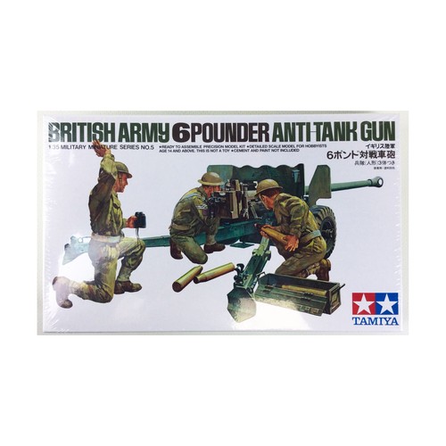 TAMIYA Military Model 1:35 British Army 6 Pounder Anti-Tank Gun SW