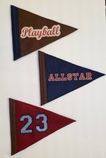 NoJo Crown Crafts Infant Products Sports Theme Felt Pennants Nursery Room Decor