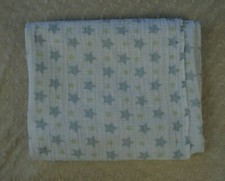 Aden  Anais Stars Print Baby Blanket Swaddle Muslin White Blue Green Cotton