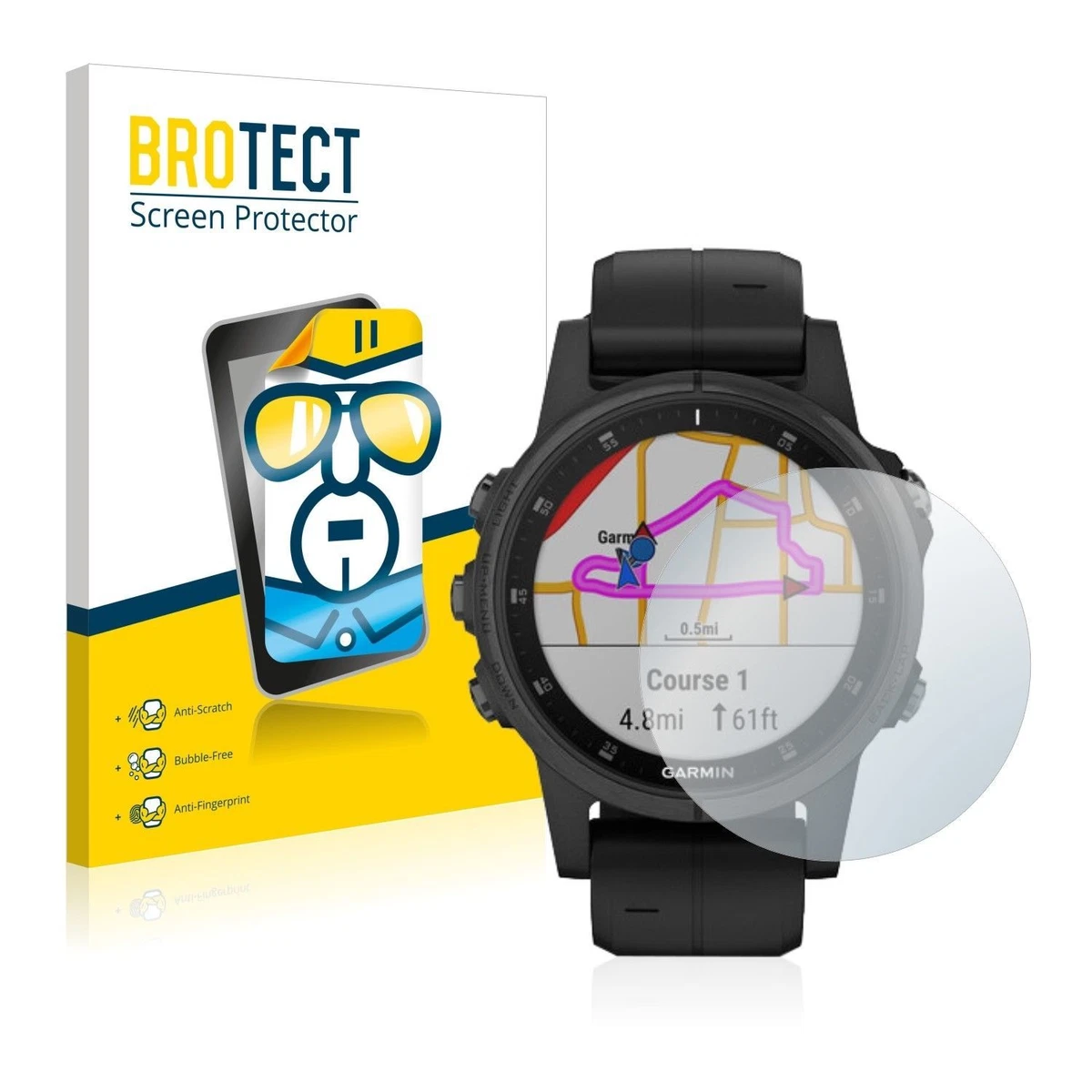 Garmin fenix 5S Plus 42mm 2x BROTECT HD Clear Screen Protector