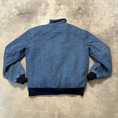 Wesc Jacket Unisex Mens M Womens L Lumber Faux Shearling Denim Zip Pockets - Picture 4 of 9