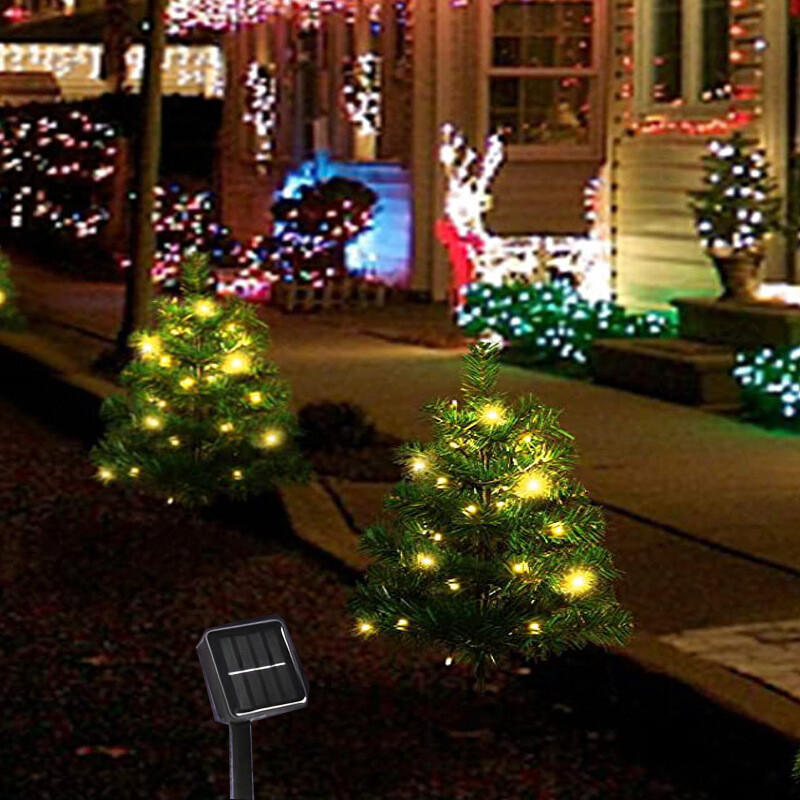 2/4 in 1 Solar Power Christmas Tree Light Xmas Walkway Garden Decor Outdoor Lamp eBay