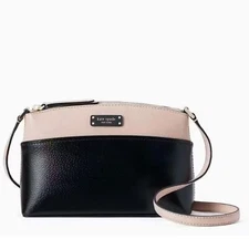 Kate Spade Jeanne Crossbody Bag Black Pink Leather Shoulder Bag