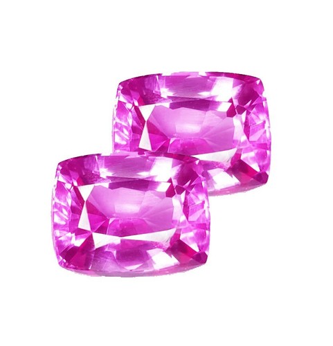 Par de gemas de zafiro rosa natural de 18,31 quilates con piedras preciosas sueltas certificadas WP03 - Imagen 2 de 12