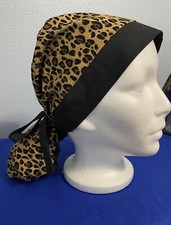 CHEETA PRINT. Women's Ponytail Surgical Scrub Hat/Cap