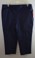 Jones New York Womens Navy Cotton Casual Stretch Petite Pants 12 P