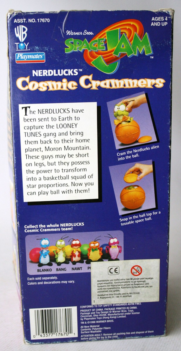 VINTAGE 1996 SPACE JAM NERDLUCKS POUND COSMIC CRAMMERS PLUSH TOY