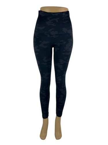 SPANX Womens Large Leggings Look at Me Now Seamless Camouflage Gray Black EUC - Picture 2 of 8