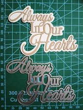 Always In Our Hearts Sentiment Die Set & Shadow Words metal cutting dies Set UK