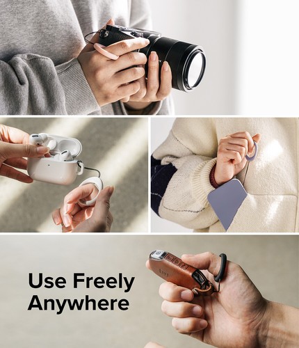 Ringke [Sangle Anneau Doigt] Coque Silicone pour iPhone, AirPods, USB, Clés - Pack de 2 - Photo 5 sur 41