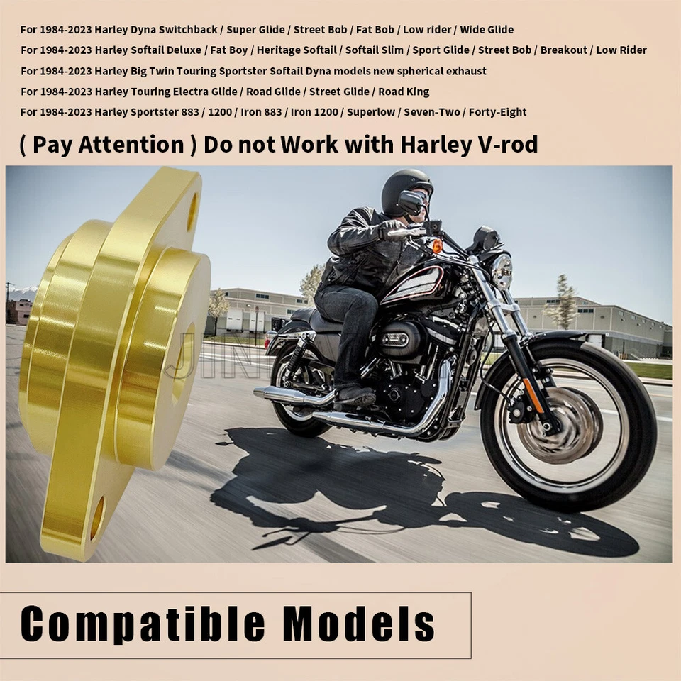 Herramienta de instalación de sello de junta de escape dorada para Harley Sportster 1100 1200 883 84-23 Foto 3 de 4