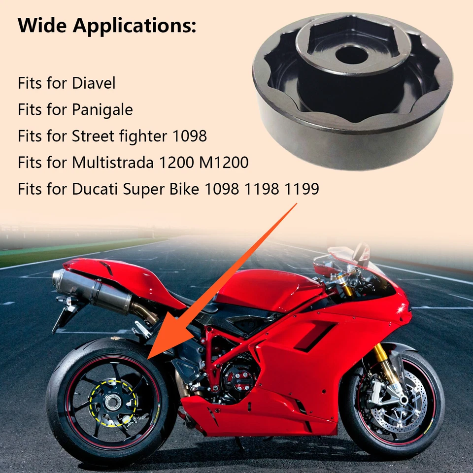 Herramienta de enchufe de tuerca de eje de rueda delantera trasera para Ducati Multistrada Monster Super Sport Foto 2 de 4