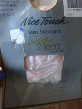 Nice Touch Satin Shimmers Silken Sheers with Lycra AVERAGE/TALL BALLET PINK