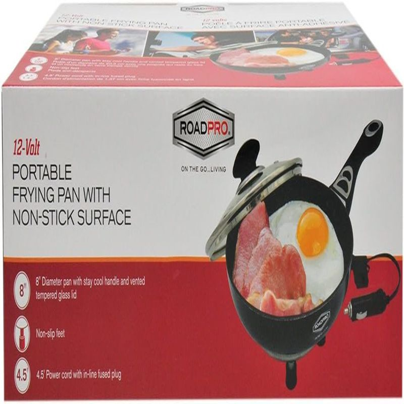RoadPro RPFP335NS 12-Volt Portable Frying Pan with Non-Stick Surface