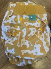 Tots Bots Peenut Bamboozle Wrap Cover Giraffe Print Reusable Cloth Nappy Size 1