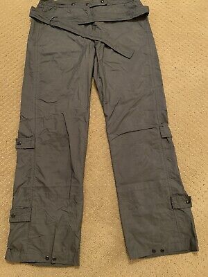 Prada Sport Nylon Bondage Strap Belted Cargo Pants Archive Vintage Grey 42