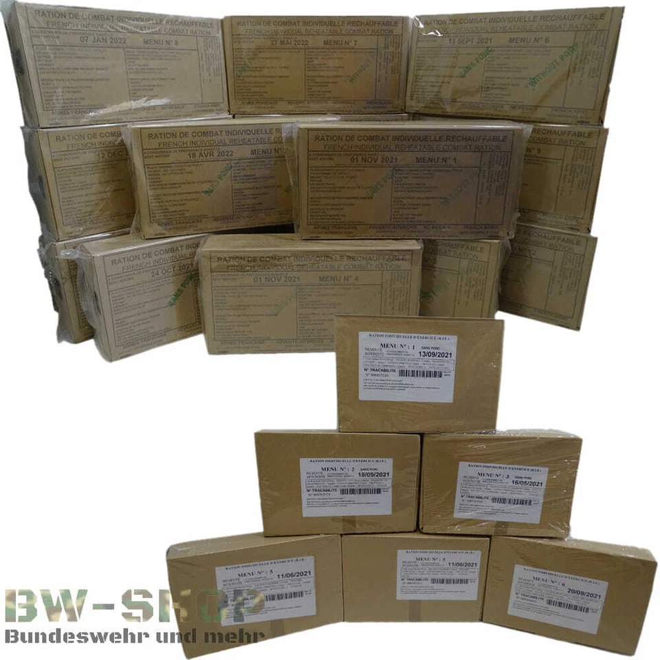 ORIGINAL FRANZÖSISCHE ARMEE MENÜ ARMY MRE EPA RIE RCIR ESSEN FOOD FIELD RATION