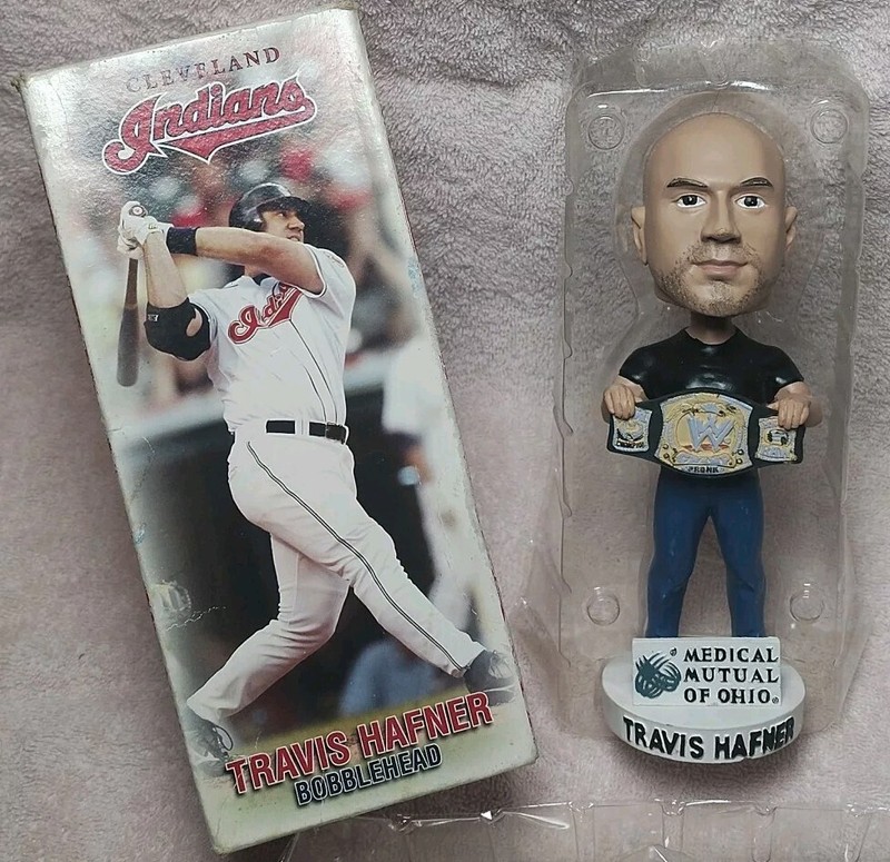 Travis Hafner Cleveland Indians 2007 SGA Bobblehead WWE Baseball New in BoxMLB