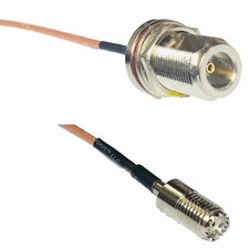 RG316 N FEMALE BULKHEAD to MINI UHF FEMALE RF Cable Rapid-SHIP LOT