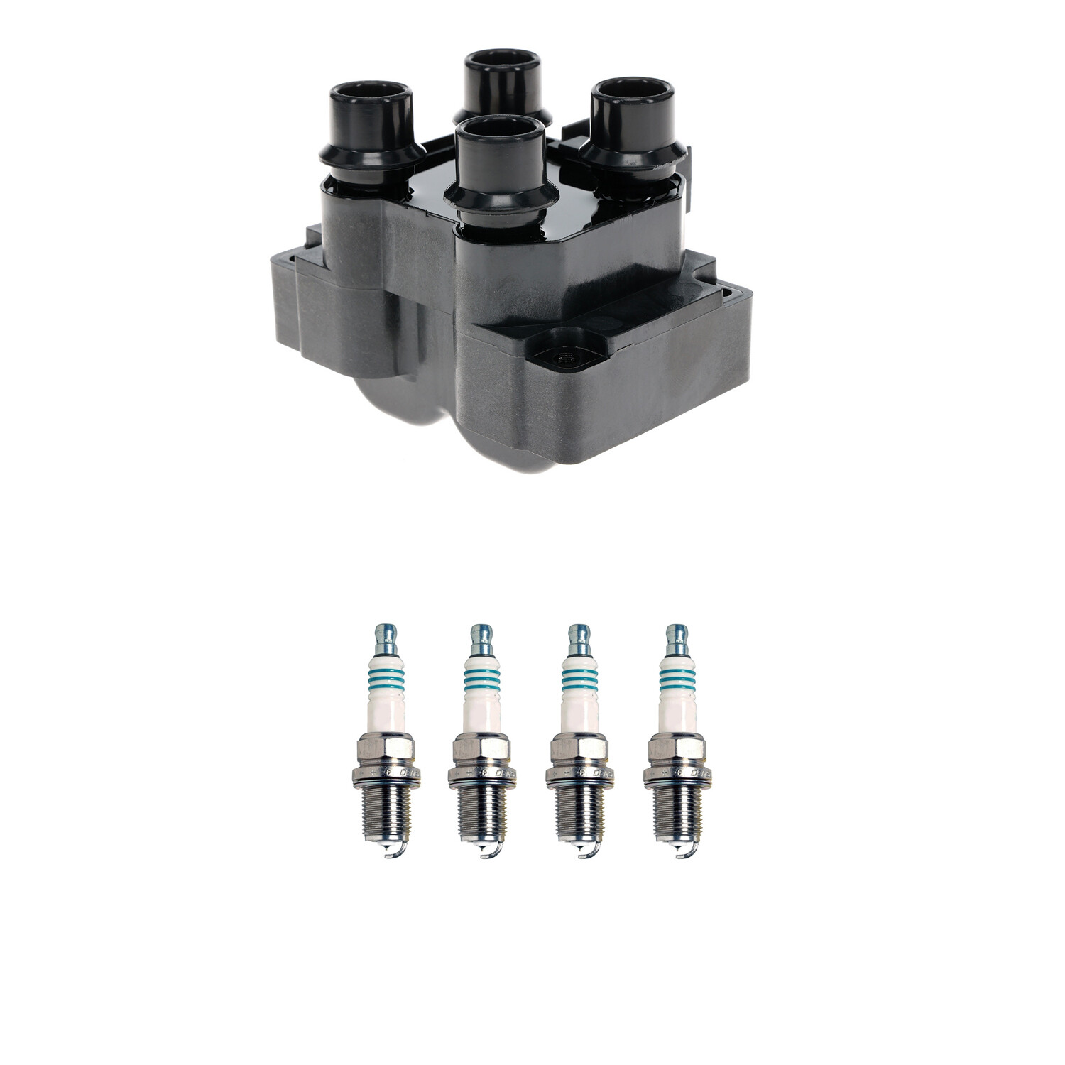 Hitachi Ignition Coil  4 Denso Iridium Spark Plugs Kit For Mazda 626 2.0 L4