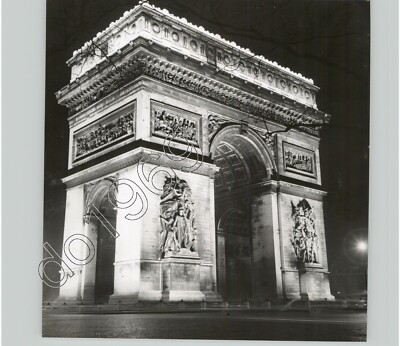 Night Shot ARC DE TRIOMPHE Paris, France c.1960s Press Photo Gunter R. Reitz