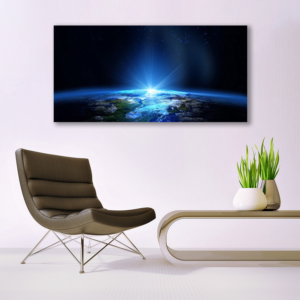 Tableau impression image sur Plexiglas 140x70 Univers Abstrait moderne