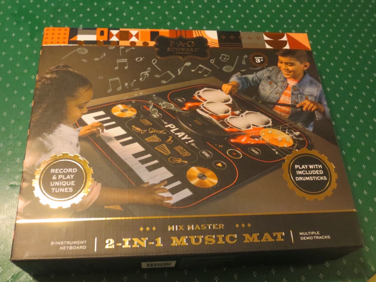 FAO SCHWARZ 2 IN 1 MIX MASTER MUSIC MAT KEYBOARD AND DRUMS SET eBay