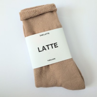 NWT 3AM Latte Tubulaire Socks Latte Tan Beige Medium New Pair