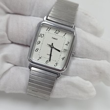 Reloj de pulsera de cuarzo TIMEX tono plata 395 LA Cell T92. Batería nueva fecha