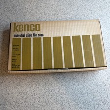 Vintage Kenco Metal GROUP SLIDE FILE CASE Model 500 Holds 450 2"x2" Slides w/Box