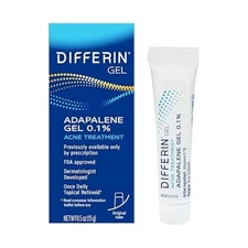 Differin Acne Treatment Gel Retinoid Treatment for Face with 0.1% Adapalene, 15g