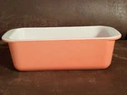 Vintage 1955 Pyrex Pink Speckled Desert Dawn 213 Loaf Pan Minty