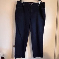 Gloria Vanderbilt Amanda Plus Size Straight Leg Jeans Stretch Dark Wash 20W