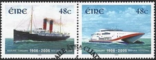 2006 Ireland Sg 1790/1791 Centenary of the Rosslare-Fishguard Ferry Service Used