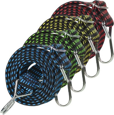 4 Stück Spanngummi mit Haken, 1M Verstellbar Gepäckspanner Gummiseil, G