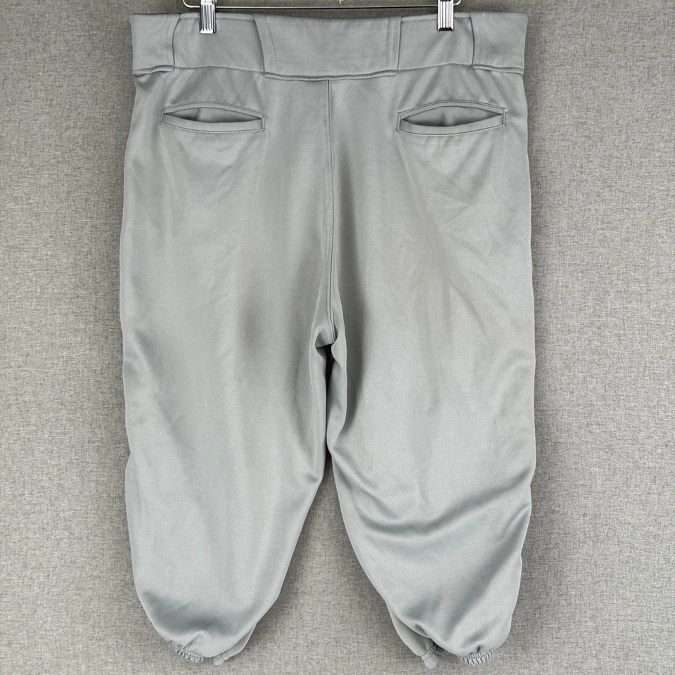 Rawlings Launch Baseball Knicker Pant + Belt Men's Large Gray Red Stripe LNCHKPP - Image 2 of 4