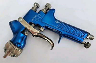 Devilbiss GTI 1.3 Spritzpistole 110 Aircap + Original Devilbiss Spritzpistole Becher / Topf !