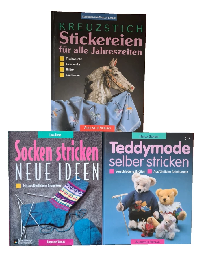 Kreuzstich/Stickereien für Jahreszeiten/ Teddy Mode s. Stricken/Socken stricken - Bild 1 von 4