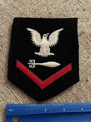 USN Petty Officer 3rd Class US NAVY Enlisted Patch Torpedoman Rate Rating Black