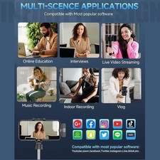 2PCS Bluetooth Wireless Lavalier Microphone Mic For Type-C iPhone Vlog Stream AU — image 6