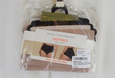 Warner's 3 PACK Womens Blissful Benefits Brief Panty Beige/Almond/Black Size XL