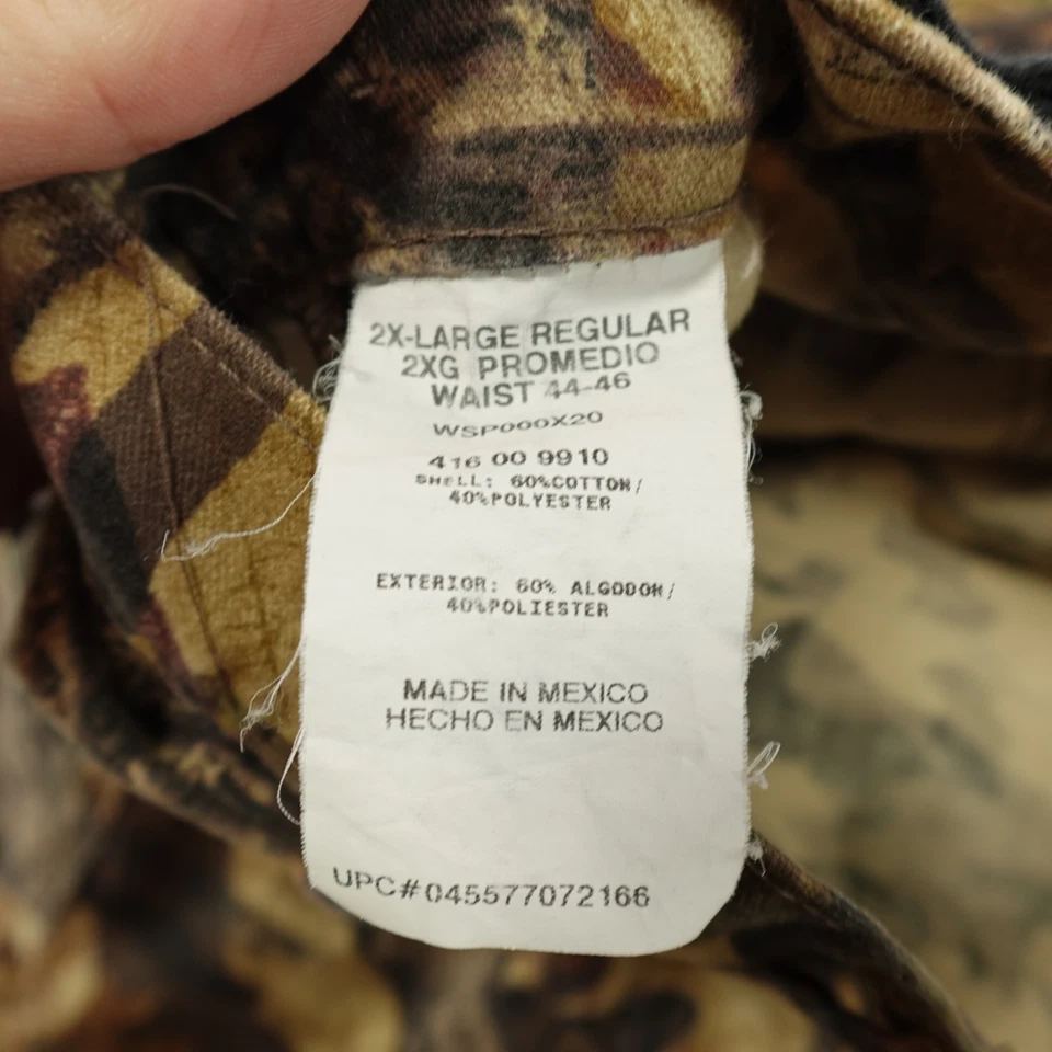 Liberty Camo Cargo Pants Men’s 2XL 44-46 Brown/Tan Mossy Oak Hunting Fishing USA - Image 3 of 4