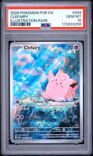 2026 POKEMON POR EN-PERFECT ORDER ILLUSTRATION RARE #094 CLEFAIRY PSA 10