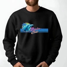 Retro Dolphin Club Vintage 80s Aesthetic Beach Ocean T-shirt Sweatshirt Hoodie