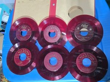 Lot of 6 RCA Victor Red Seal Records, 45 RPM with holder album Titles see desc.