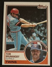 1983 Topps Tom Brunansky 2nd Year Baseball Card #232 Twins OF VG O/C