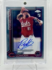 2025 Topps Chrome Rhett Lowder Auto #RA-RL (RC) Cincinnati Reds